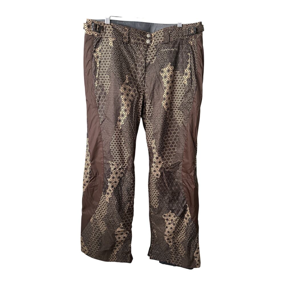 Columbia Convert Womens Snow Pants Brown Pattern Medium